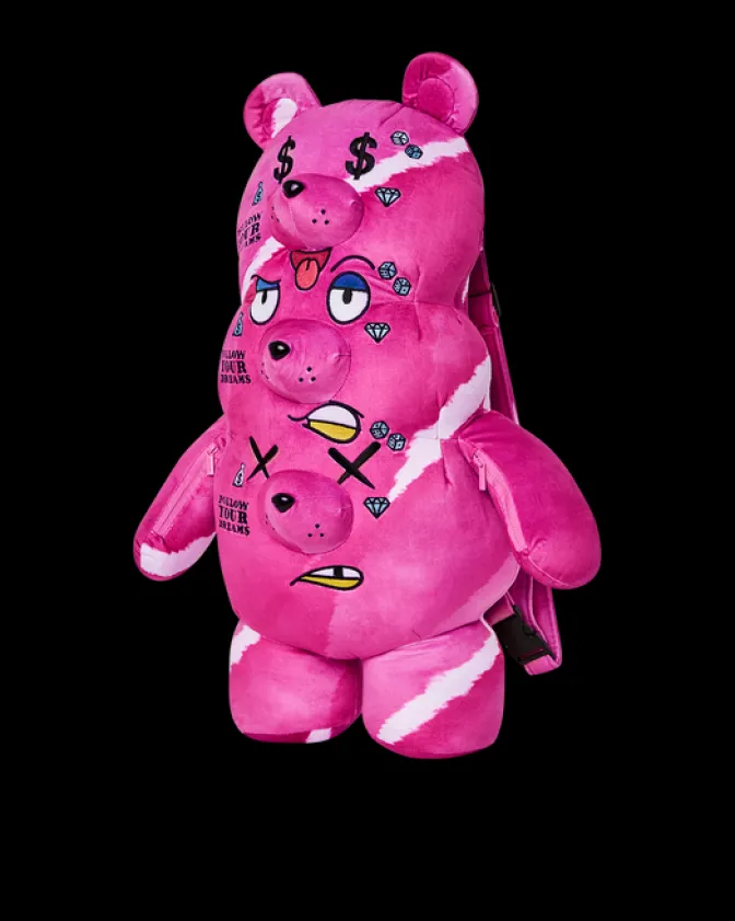 THE 3 HEADED BEAR PLUSH TEDDYBEAR BACKPACK
