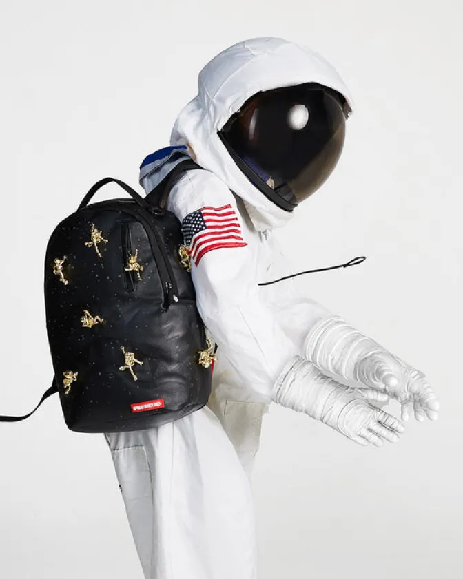 THE LOST IN SPACE BACKPACK (10 3D GOLD METAL ASTRONAUTS)