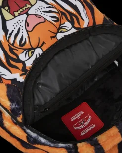 TIGER COZY VELOUR FUR BACKPACK