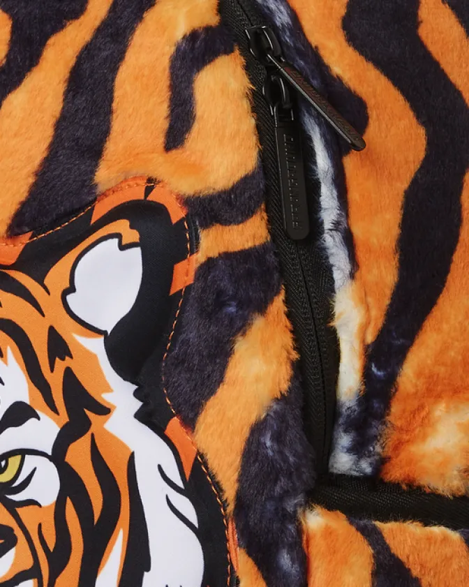 TIGER COZY VELOUR FUR BACKPACK