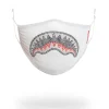 TRINITY DIAMOND SHARK (WHT) POLYESTER FACE MASK