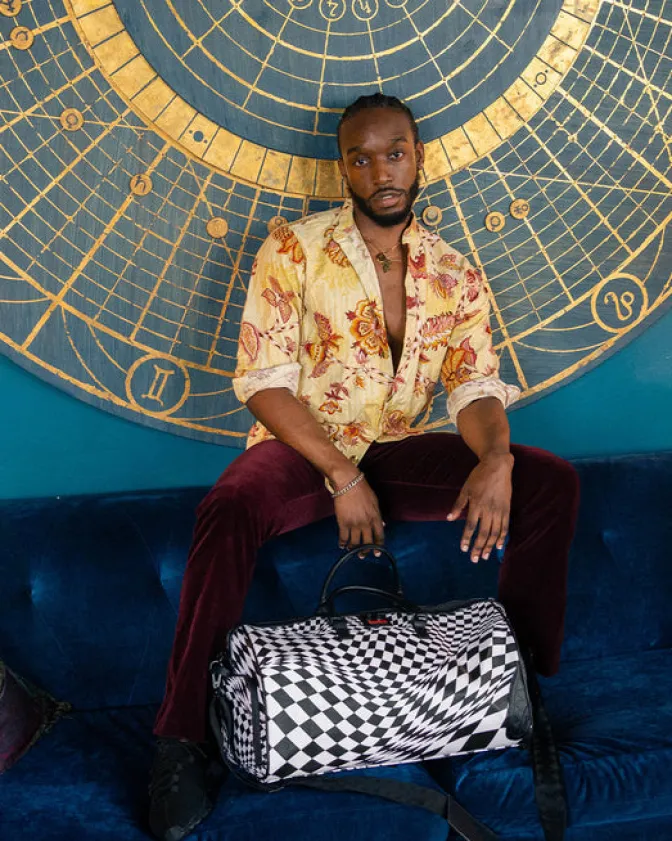 TRIPPY CHECK DUFFLE