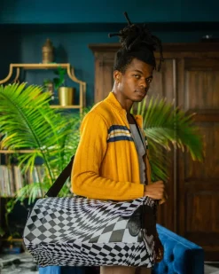 TRIPPY CHECK DUFFLE