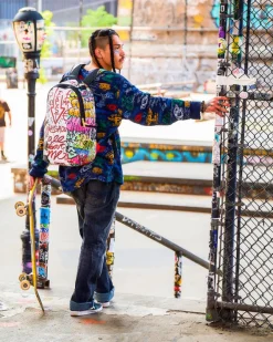 TRI-SPLIT GRAFFITI BACKPACK (DLXV)