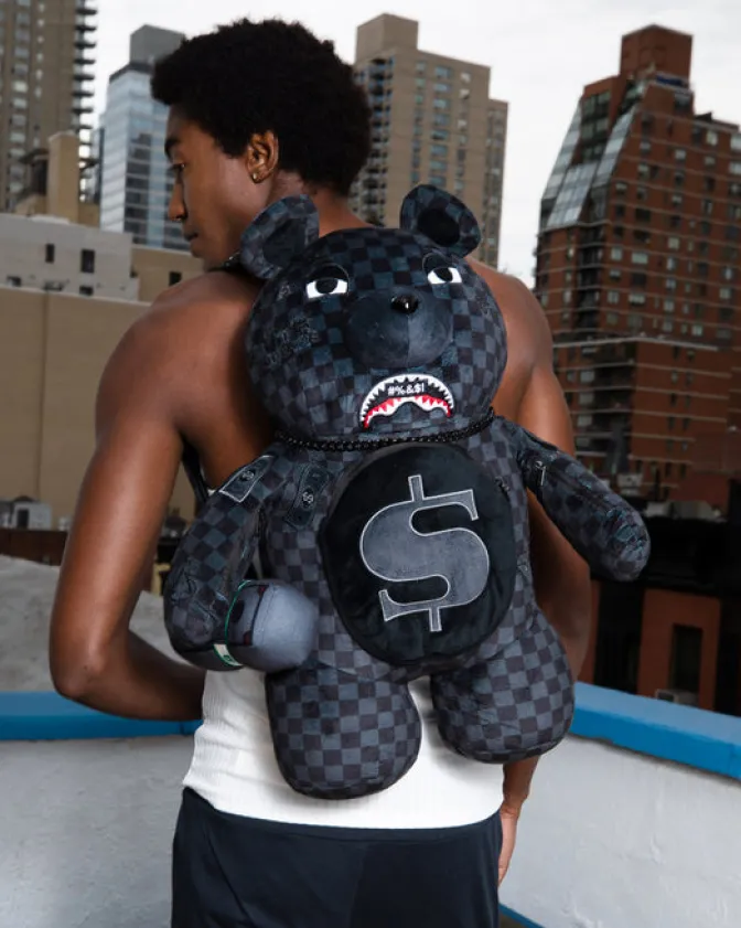 'WHAT THE BEEP' SHARK MONEYBEAR TEDDYBEAR BACKPACK