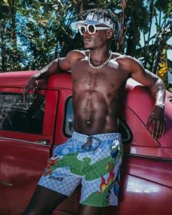 WTF ART SHOTO SWIM TRUNKS